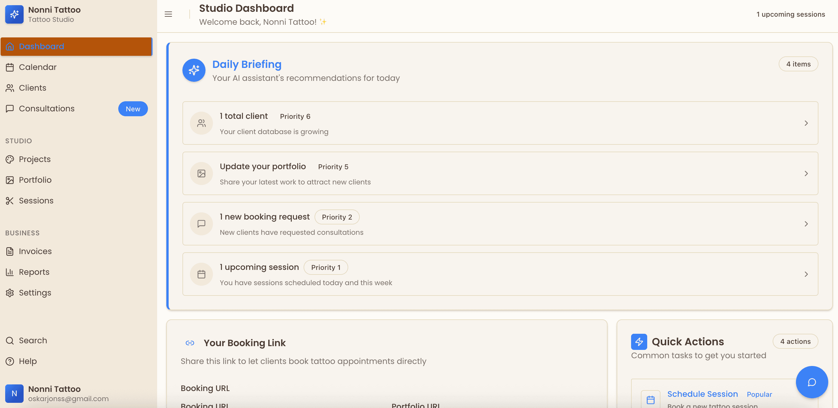 InkSync Command Center UI